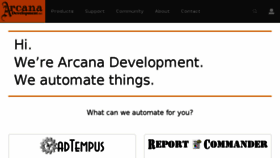 What Arcanadev.com website looked like in 2018 (5 years ago)
