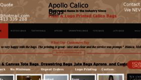 What Apollocalicobags.com.au website looked like in 2018 (5 years ago)