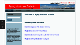 What Aginghorizons.com website looked like in 2018 (5 years ago)
