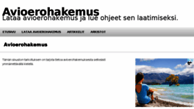What Avioerohakemus.net website looked like in 2018 (5 years ago)