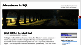 What Adventuresinsql.com website looked like in 2018 (5 years ago)