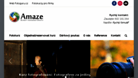 What Amaze.cz website looked like in 2018 (5 years ago)