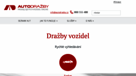 What Autodrazby.cz website looked like in 2018 (7 years ago)