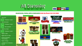 What Allseasoning.com website looked like in 2018 (5 years ago)