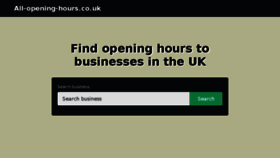 What All-opening-hours.co.uk website looked like in 2018 (5 years ago)