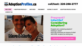 What Adoptionprofiles.ca website looked like in 2018 (5 years ago)