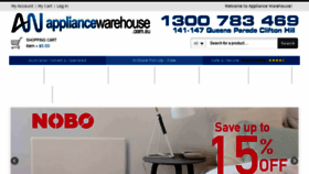 What Appliancewarehouse.com.au website looked like in 2018 (5 years ago)