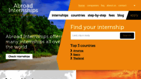What Abroad-internships.com website looked like in 2018 (5 years ago)