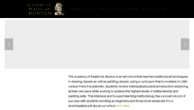 What Academyofrealistartboston.com website looked like in 2018 (5 years ago)