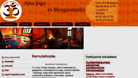 What Ajnajoga.hu website looked like in 2018 (5 years ago)