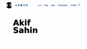 What Akifsahin.de website looked like in 2018 (5 years ago)