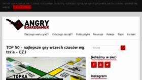 What Angryboardgamer.pl website looked like in 2018 (5 years ago)