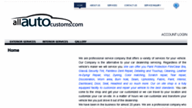 What Allautocustoms.com website looked like in 2018 (5 years ago)