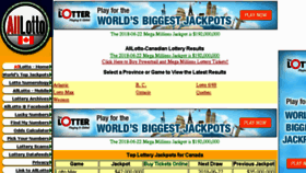 What Alllotto.ca website looked like in 2018 (5 years ago)