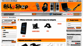 What Alleshop.pl website looked like in 2018 (7 years ago)