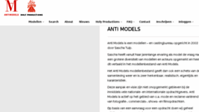 What Anti-models.nl website looked like in 2018 (5 years ago)