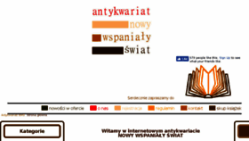 What Antykwariatnws.pl website looked like in 2018 (5 years ago)