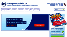What Anzeigenspezialist.de website looked like in 2018 (5 years ago)