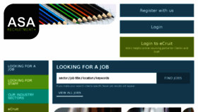 What Asarecruitment.co.uk website looked like in 2018 (5 years ago)