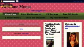 What Athomemoma.com website looked like in 2018 (5 years ago)