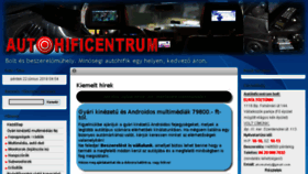 What Autohificentrum.hu website looked like in 2018 (5 years ago)