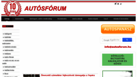What Autosforum.hu website looked like in 2018 (7 years ago)