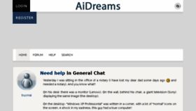What Aidreams.co.uk website looked like in 2018 (5 years ago)