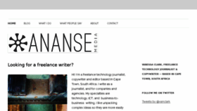 What Ananse.co.za website looked like in 2018 (5 years ago)