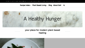 What Ahealthyhunger.com website looked like in 2018 (5 years ago)