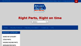 What Applianceparts123.com website looked like in 2018 (7 years ago)