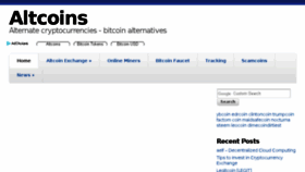 What Altcoins.com website looked like in 2018 (5 years ago)