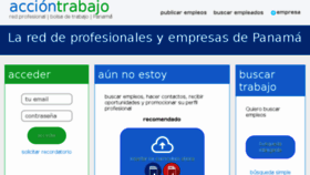 What Acciontrabajo.com.pa website looked like in 2018 (5 years ago)