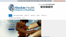 What Absolutehealth.net.au website looked like in 2018 (5 years ago)
