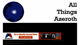 What Allthingsazeroth.com website looked like in 2018 (5 years ago)