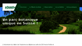 What Arboretum.ch website looked like in 2018 (5 years ago)