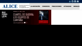 What Alice-comunicacionpolitica.com website looked like in 2018 (5 years ago)