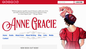 What Annegracie.com website looked like in 2018 (6 years ago)