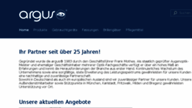 What Argusoptic.de website looked like in 2018 (5 years ago)