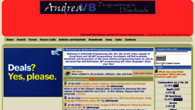 What Andreavb.com website looked like in 2018 (5 years ago)