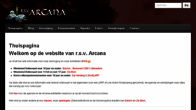 What Arcana.nl website looked like in 2018 (5 years ago)