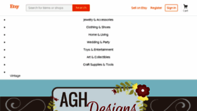 What Aghdesigns.com website looked like in 2018 (5 years ago)