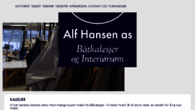What Alfhansen.no website looked like in 2018 (5 years ago)