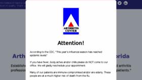 What Arthritiscenter.org website looked like in 2018 (5 years ago)