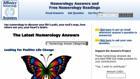 What Affinity-numerology.com website looked like in 2018 (5 years ago)