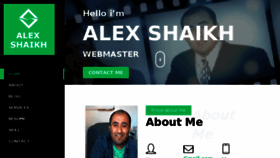 What Alexshaikh.com website looked like in 2018 (5 years ago)