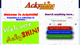 What Ackyshine.com website looked like in 2018 (5 years ago)