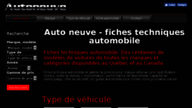 What Autoneuve.ca website looked like in 2018 (5 years ago)