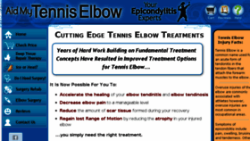 What Aidmytenniselbow.com website looked like in 2018 (5 years ago)