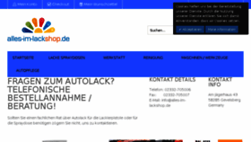 What Alles-im-lackshop.de website looked like in 2018 (5 years ago)