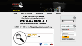 What Apeautoparts.com website looked like in 2018 (5 years ago)